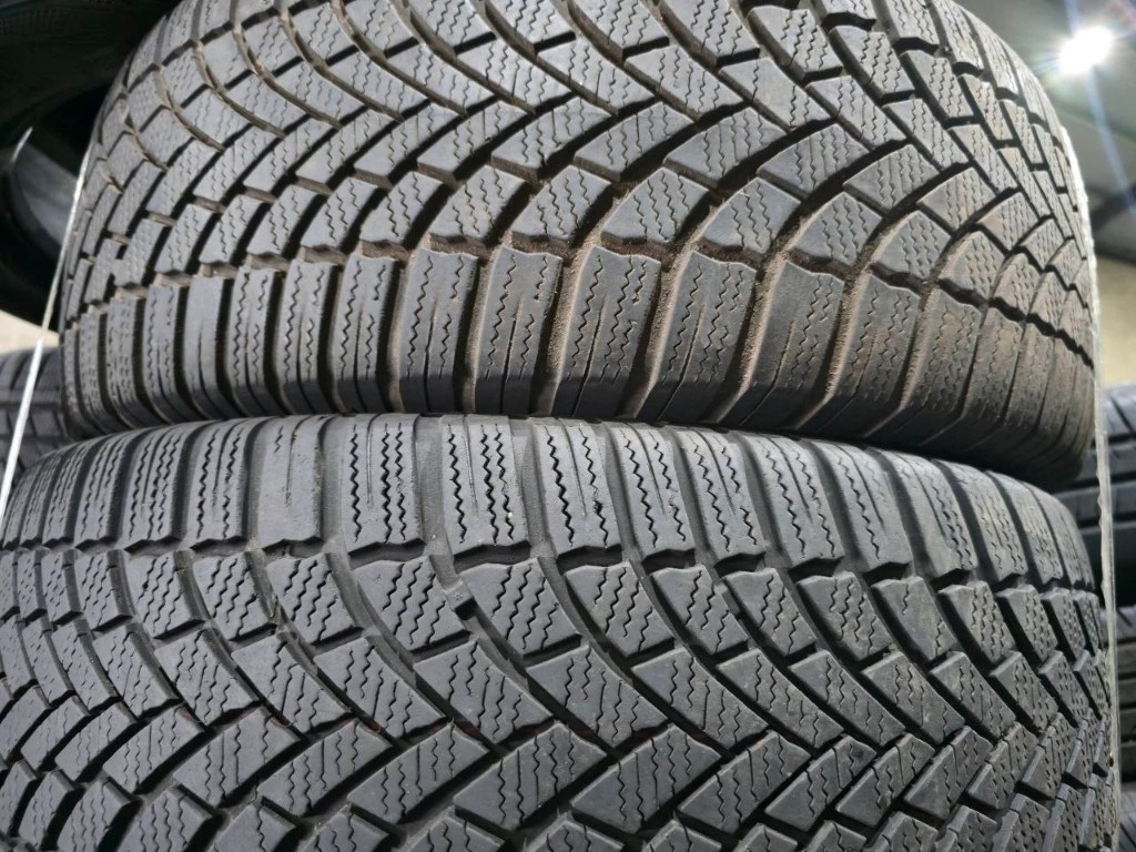Tyre tread close up from workshop stock